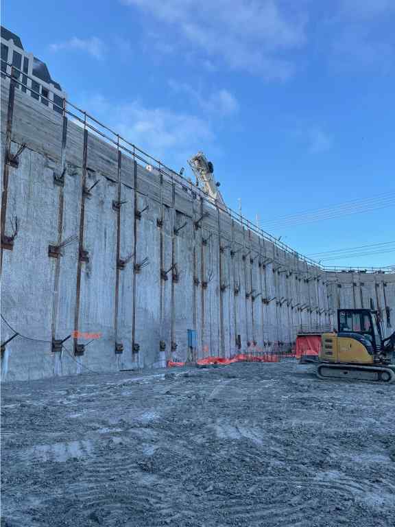 Caisson wall installation